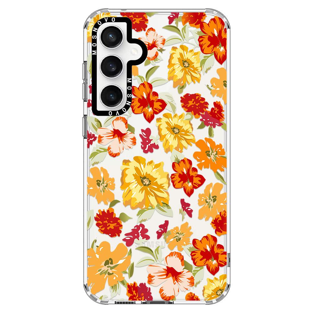 70s Boho Yellow Flower Phone Case - Samsung Galaxy S23 FE Case