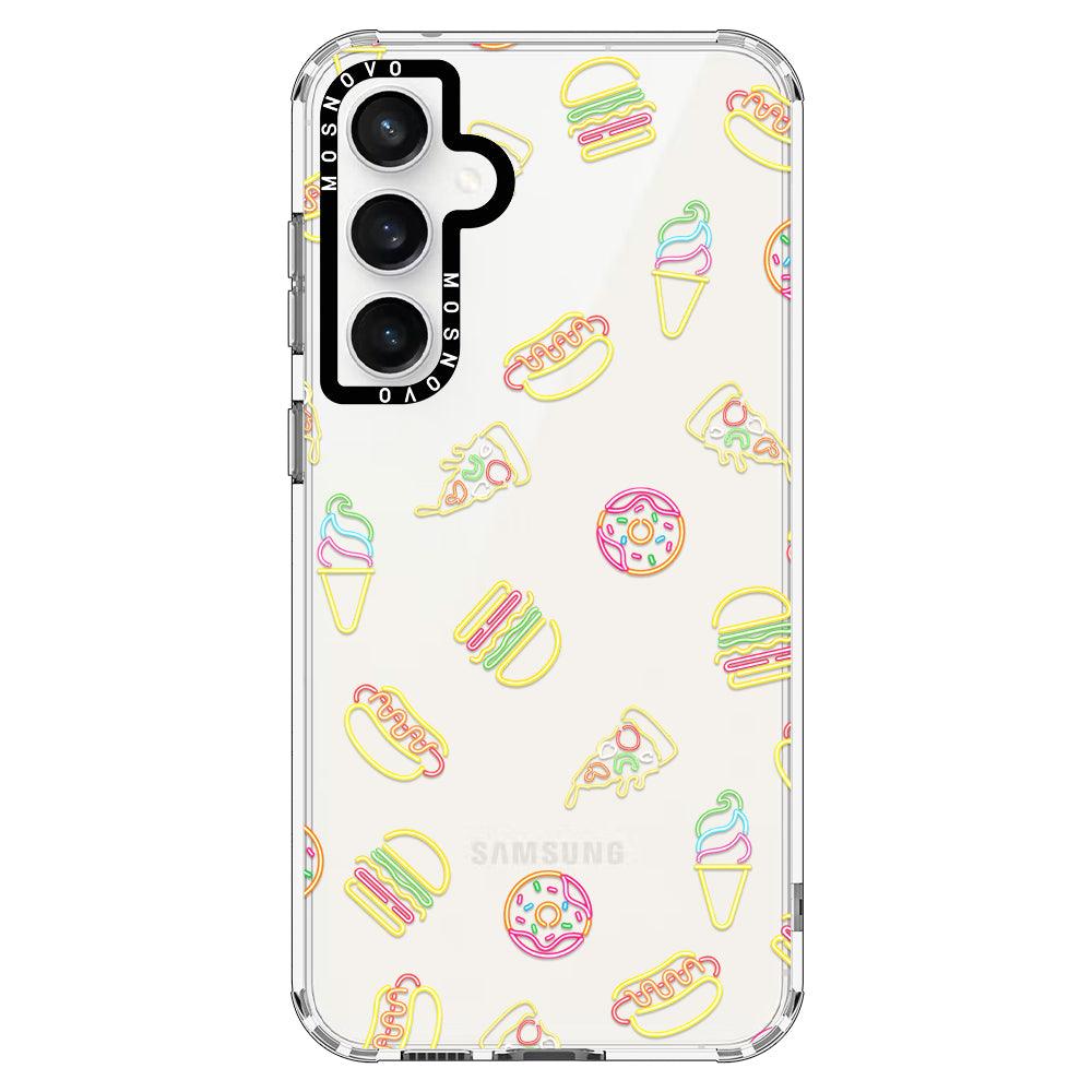 Neon Junk Food Phone Case - Samsung Galaxy S23 FE Case