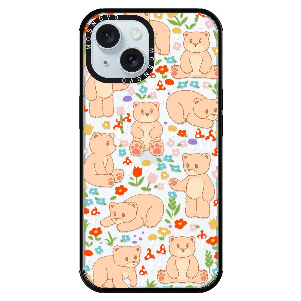 Cute Bear Phone Case - iPhone 15 Plus Case - MOSNOVO