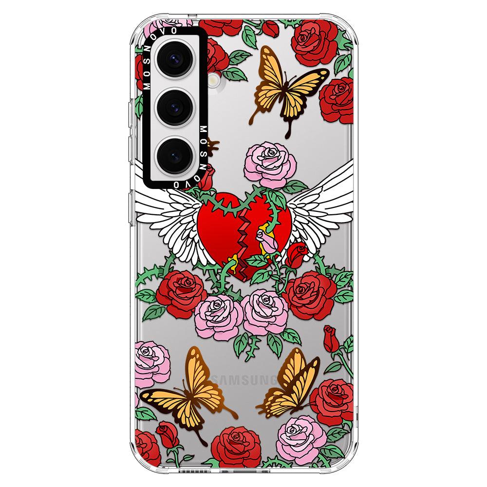 Wing Heart Phone Case - Samsung Galaxy S24 Plus Case - MOSNOVO