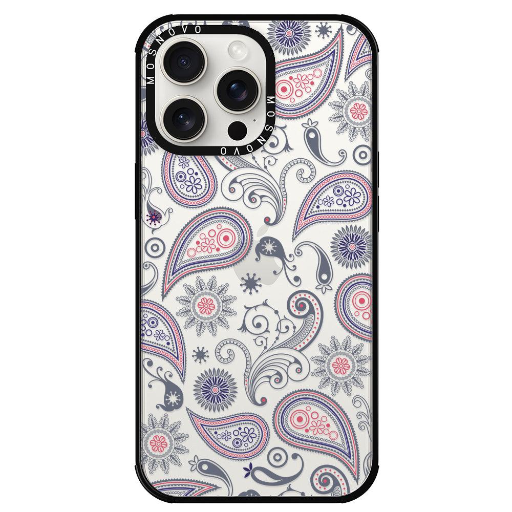 Paisley Phone Case - iPhone 15 Pro Max Case - MOSNOVO