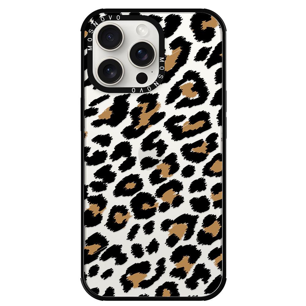 Leopard Print Phone Case - iPhone 15 Pro Max Case - MOSNOVO