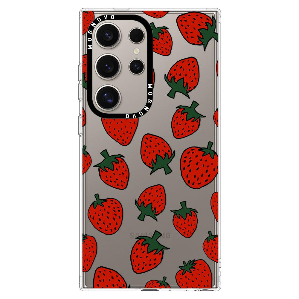 Red Strawberry Phone Case - Samsung Galaxy S24 Ultra Case - MOSNOVO