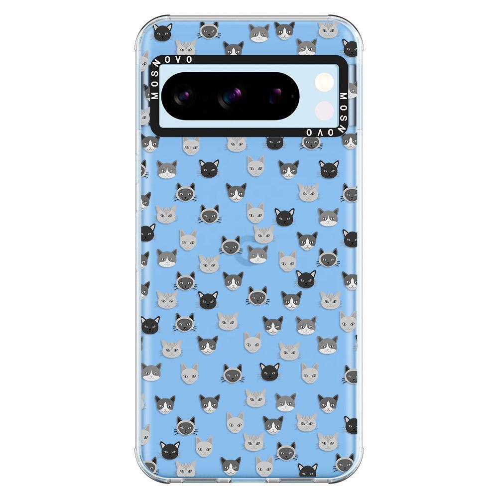 Cats Head Phone Case - Google Pixel 8 Pro Case - MOSNOVO