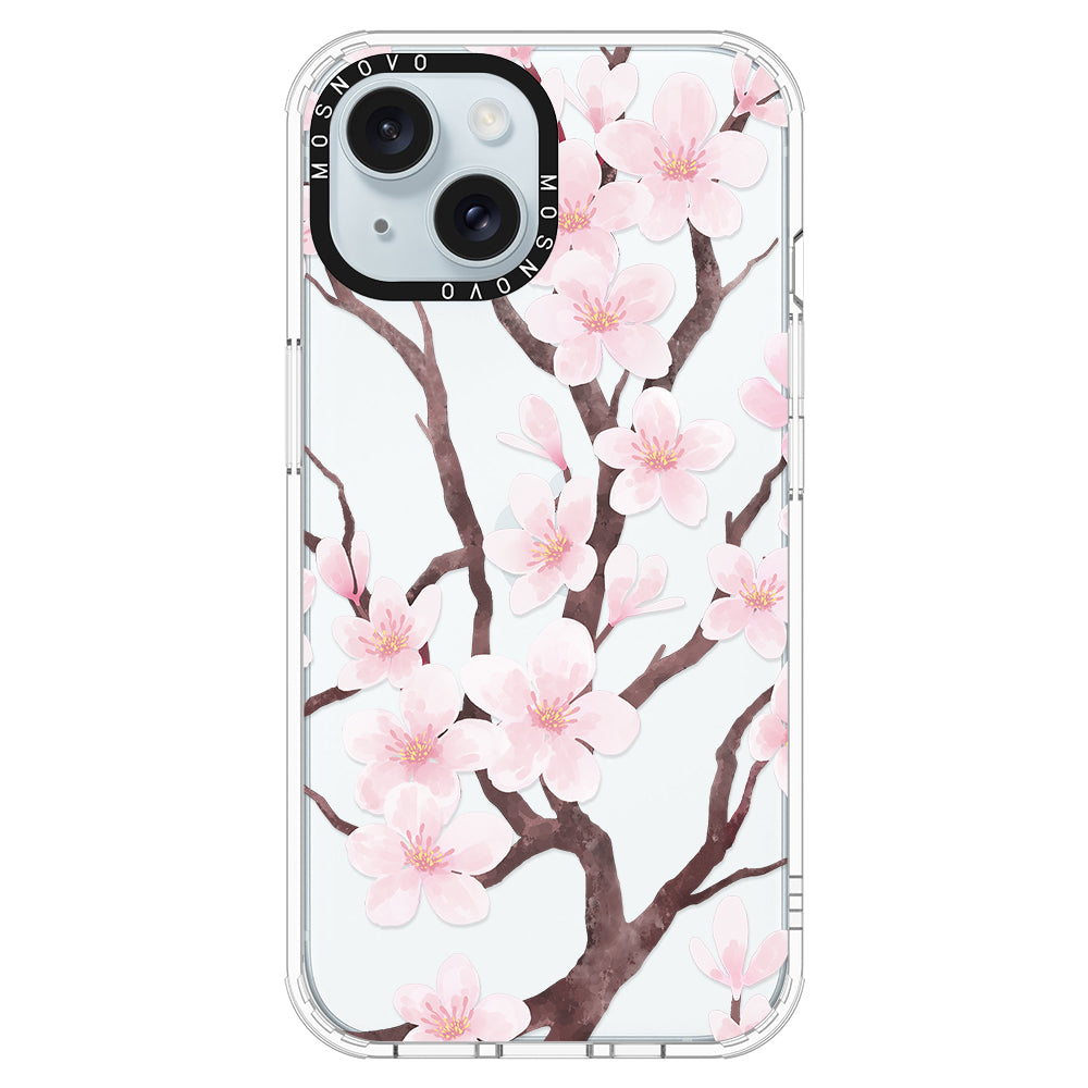 Cherry Blossom Flower Phone Case - iPhone 15 Plus Case - MOSNOVO