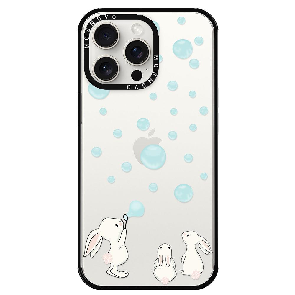 Bunny Blow Bubble Phone Case - iPhone 15 Pro Max Case - MOSNOVO