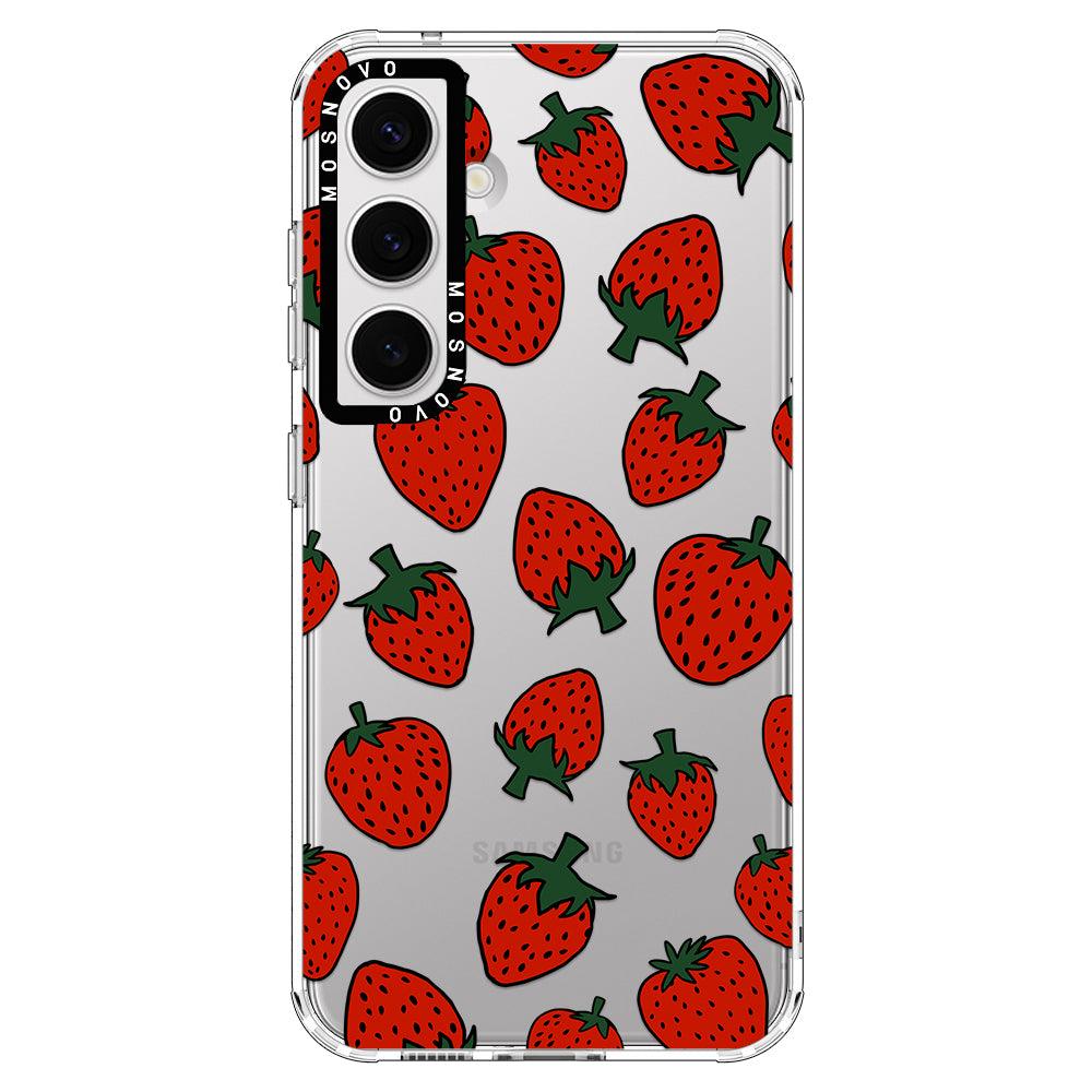 Red Strawberry Phone Case - Samsung Galaxy S24 Case - MOSNOVO