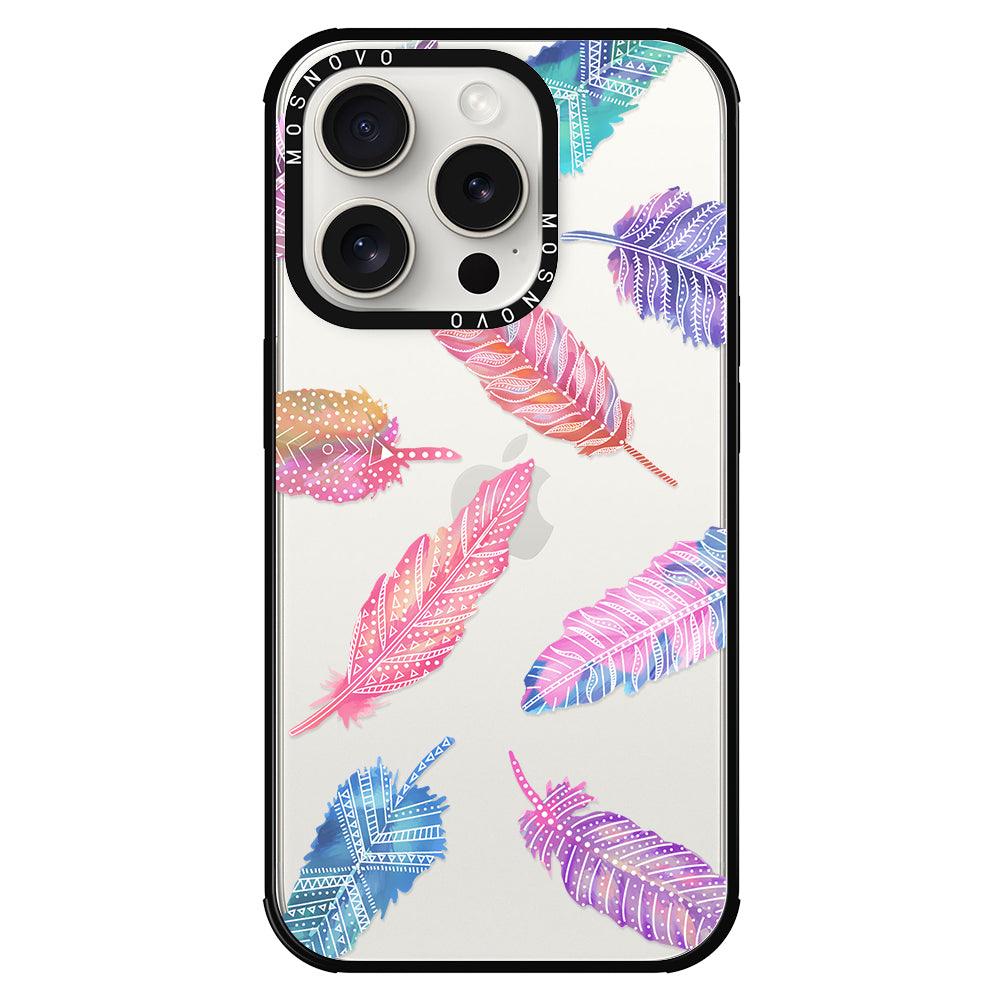 Tribal Feathers Phone Case - iPhone 15 Pro Case - MOSNOVO