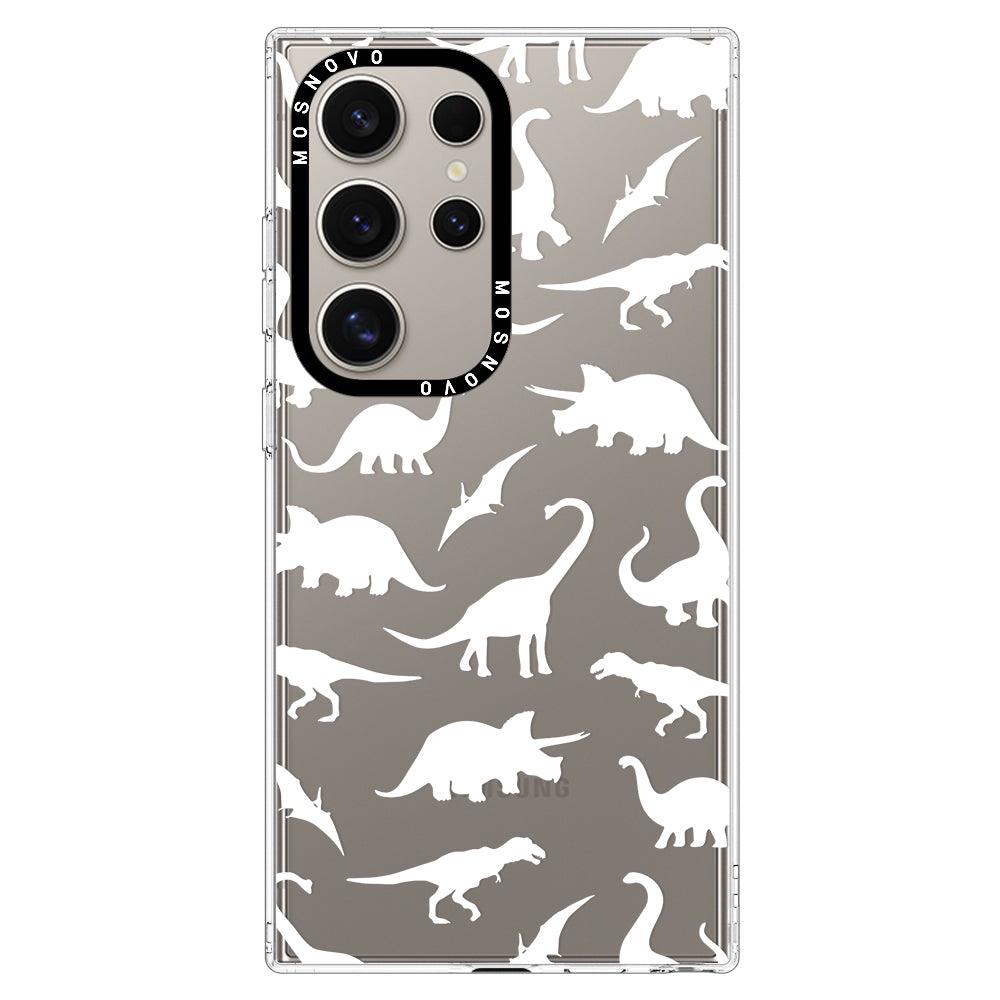 White Dinosaur Phone Case - Samsung Galaxy S24 Ultra Case - MOSNOVO