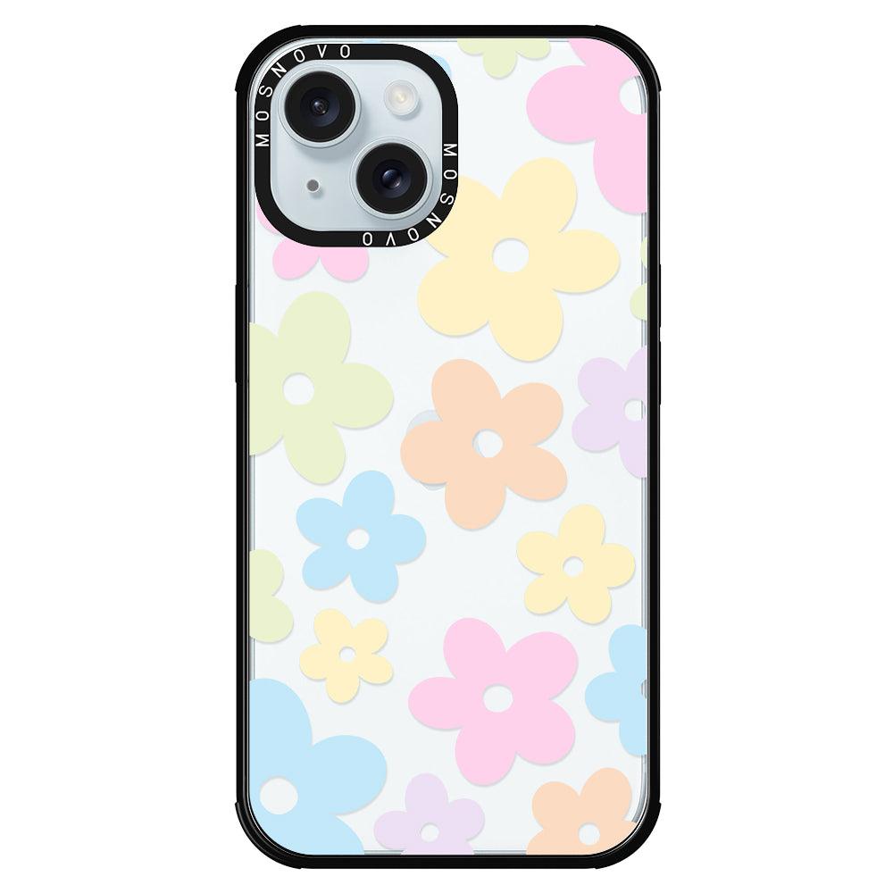 Pastel Flower Phone Case - iPhone 15 Case - MOSNOVO