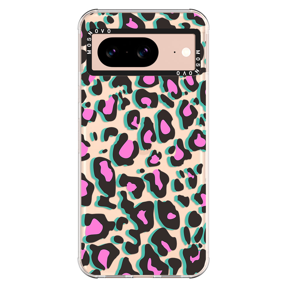 Hot Pink Leopard Print Phone Case - Google Pixel 8 Case - MOSNOVO