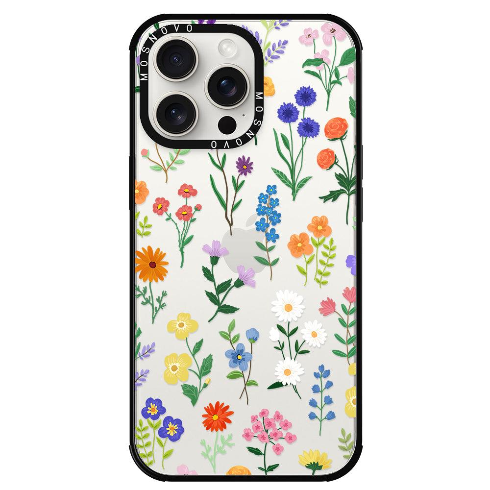 Botanical Floral Phone Case - iPhone 15 Pro Max Case - MOSNOVO