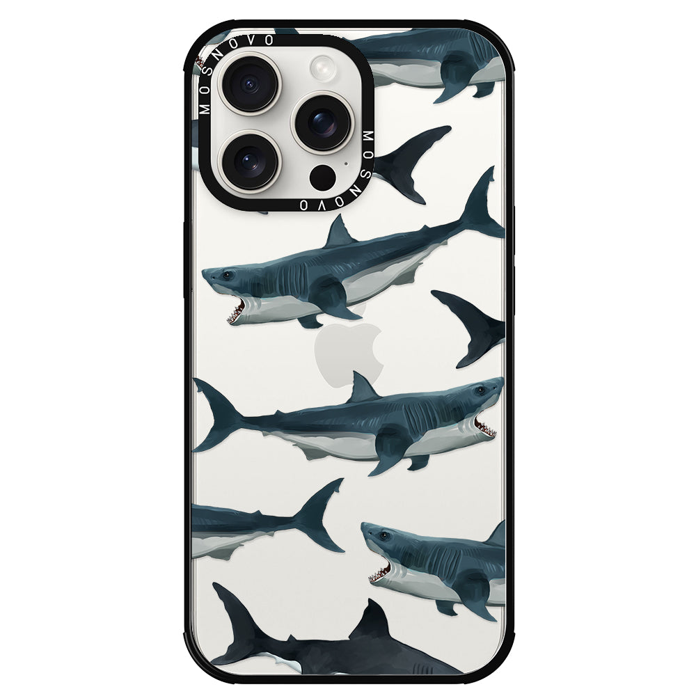 White Shark Phone Case - iPhone 15 Pro Max Case - MOSNOVO