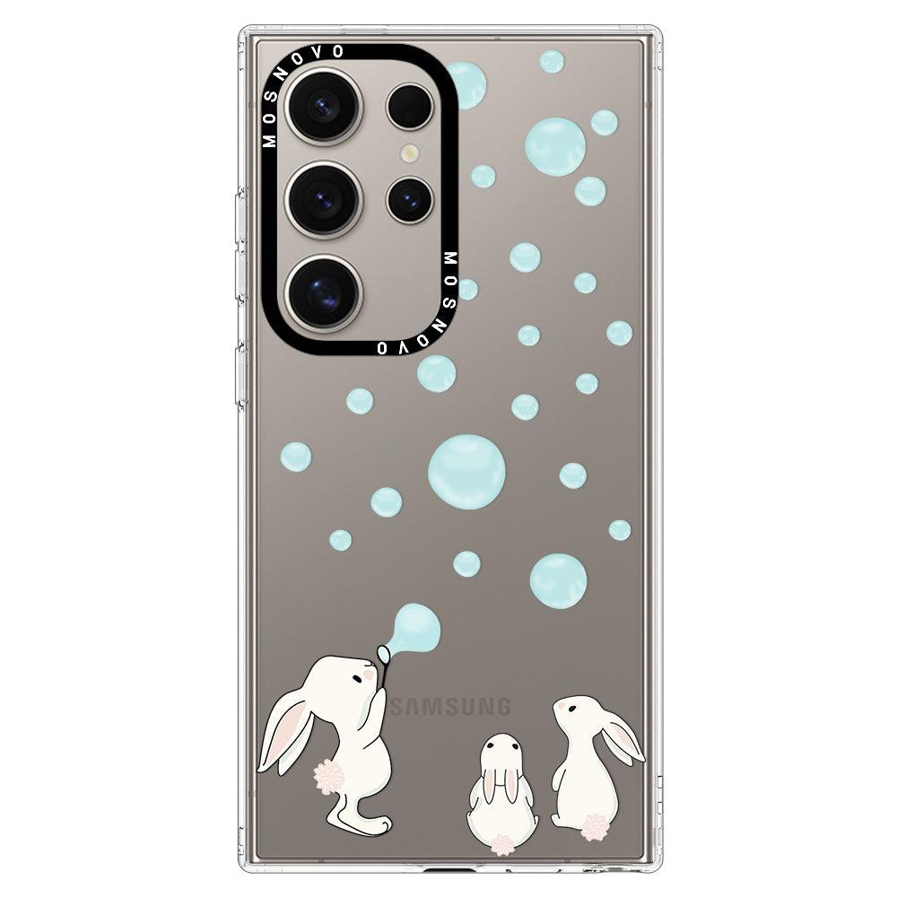 Bunny Blow Bubble Phone Case - Samsung Galaxy S24 Ultra Case - MOSNOVO