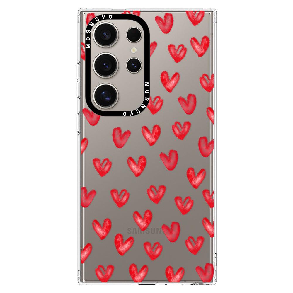 Cute Little Heart Phone Case - Samsung Galaxy S24 Ultra Case - MOSNOVO