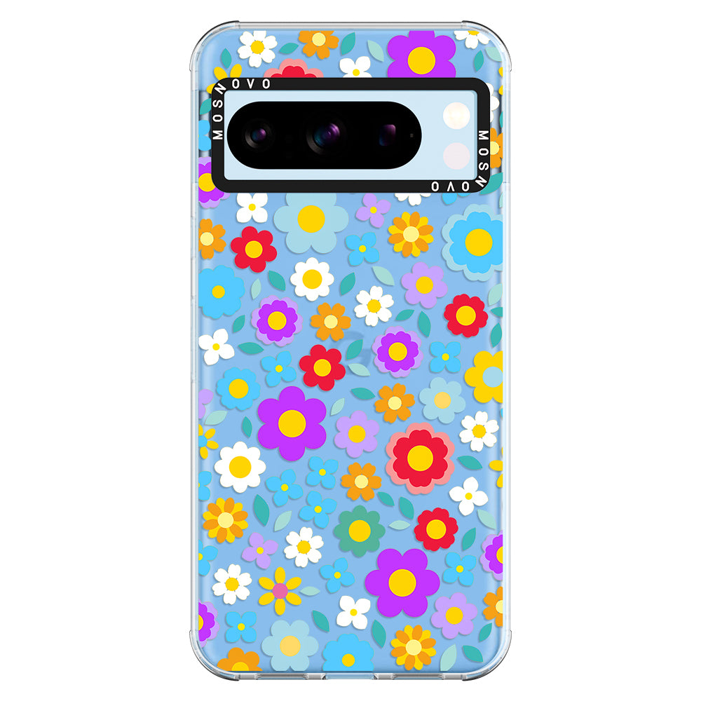 Retro Flower Phone Case - Google Pixel 8 Pro Case - MOSNOVO