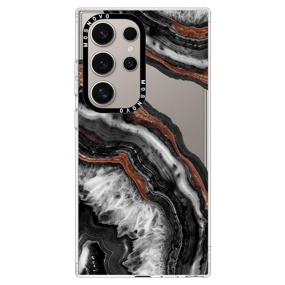 Black Agate Phone Case - Samsung Galaxy S24 Ultra Case - MOSNOVO