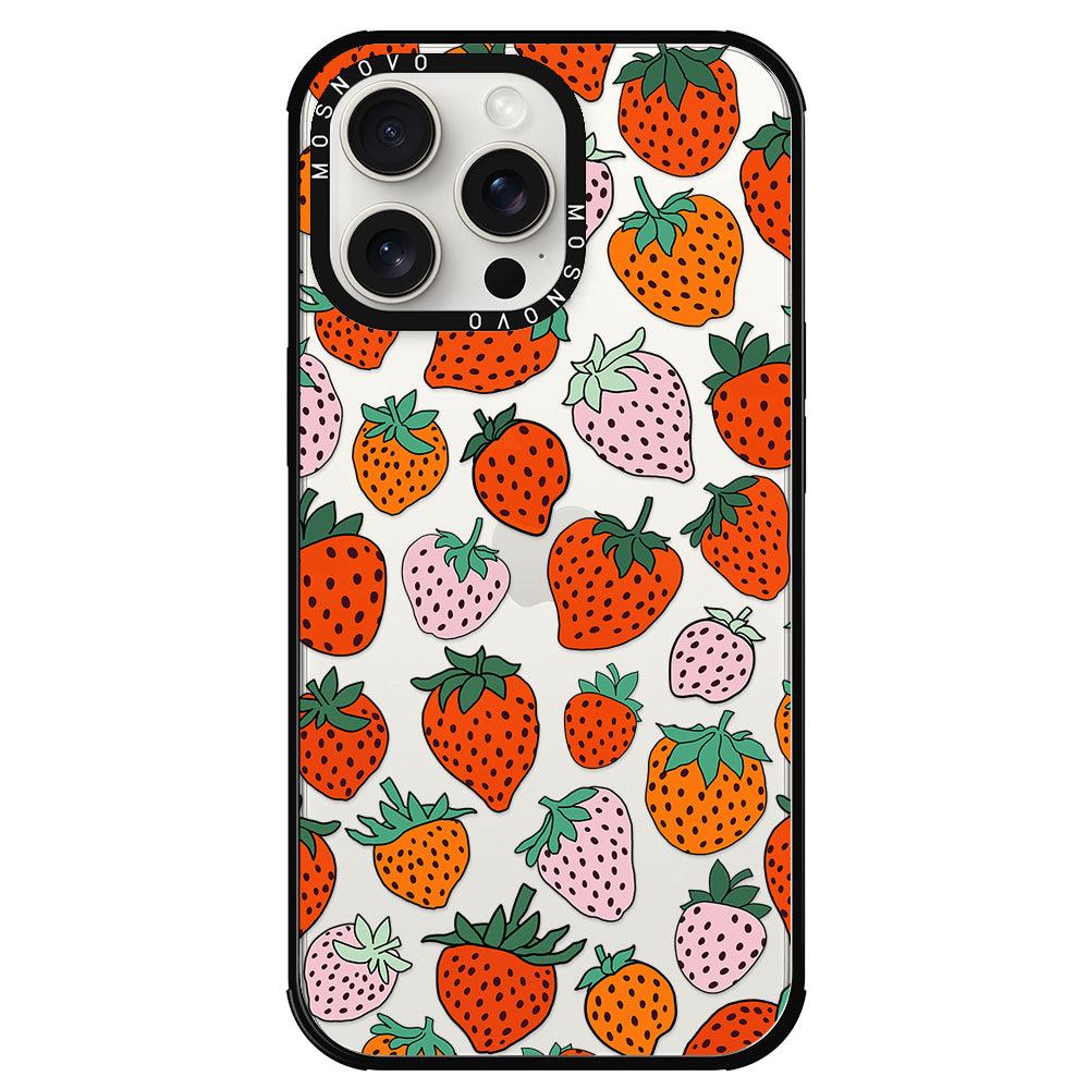 Cute Strawberry Phone Case - iPhone 15 Pro Max Case - MOSNOVO