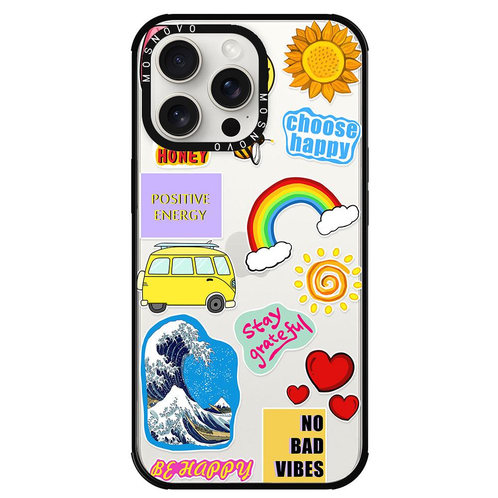 Happy Vibes Phone Case - iPhone 15 Pro Max Case - MOSNOVO