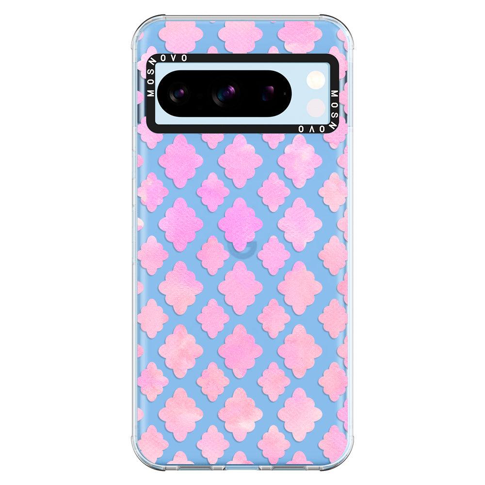 Pink Flower Diamond Phone Case - Google Pixel 8 Pro Case - MOSNOVO