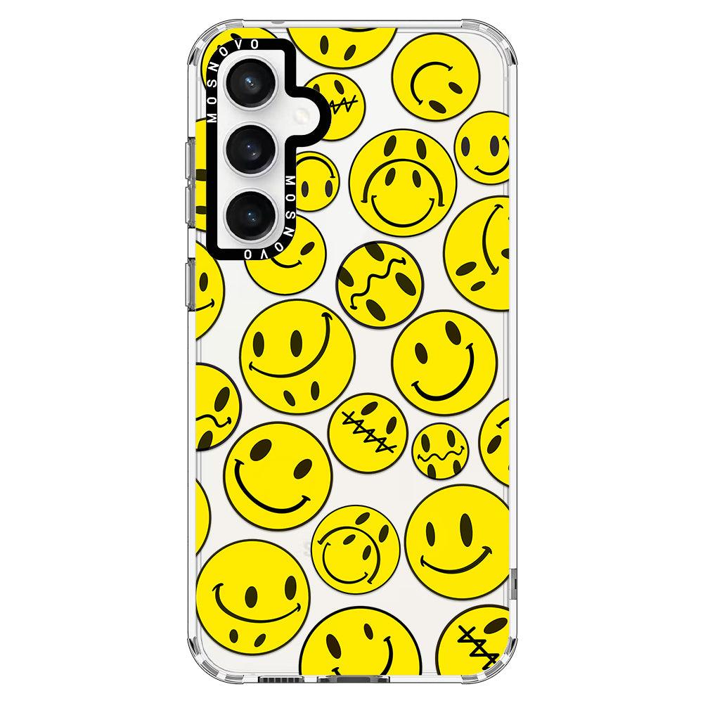 Yellow Sad Smile Face Phone Case - Samsung Galaxy S23 FE Case