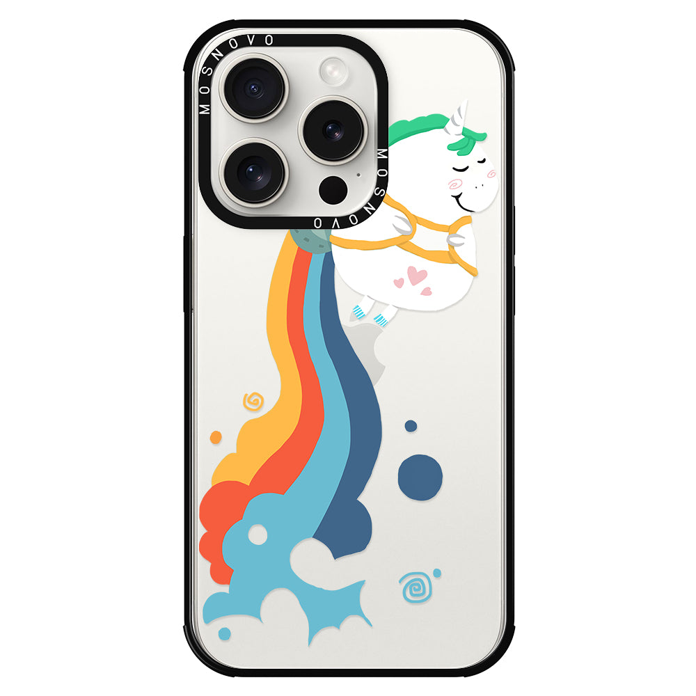 Cute Rainbow Unicorn Phone Case - iPhone 15 Pro Case - MOSNOVO