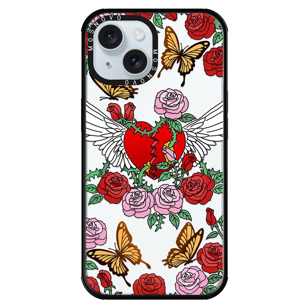 Wing Heart Phone Case - iPhone 15 Case - MOSNOVO