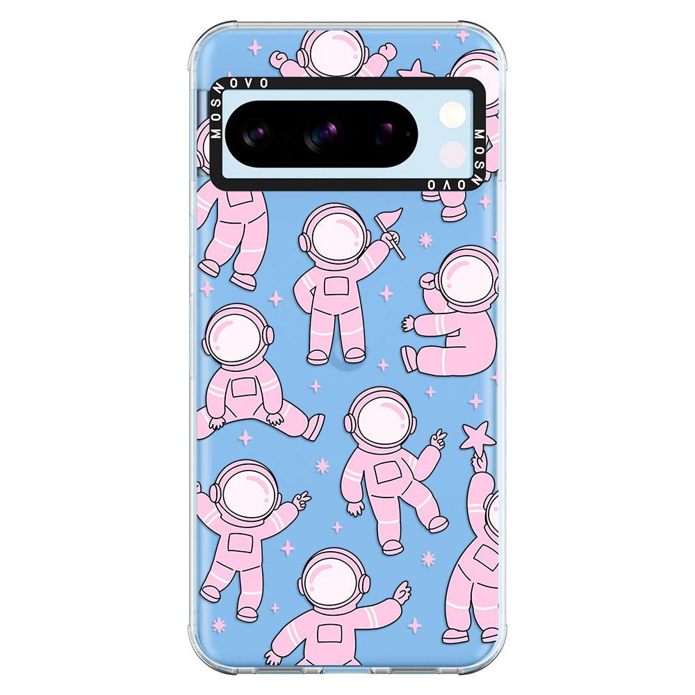 Pink Astronaut Phone Case - Google Pixel 8 Pro Case - MOSNOVO