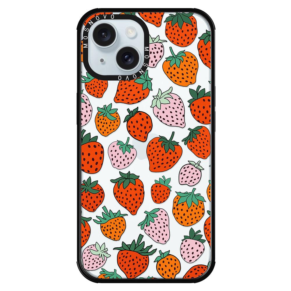 Cute Strawberry Phone Case - iPhone 15 Case - MOSNOVO