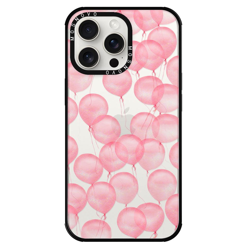 Pink Ballons Phone Case - iPhone 15 Pro Max Case - MOSNOVO