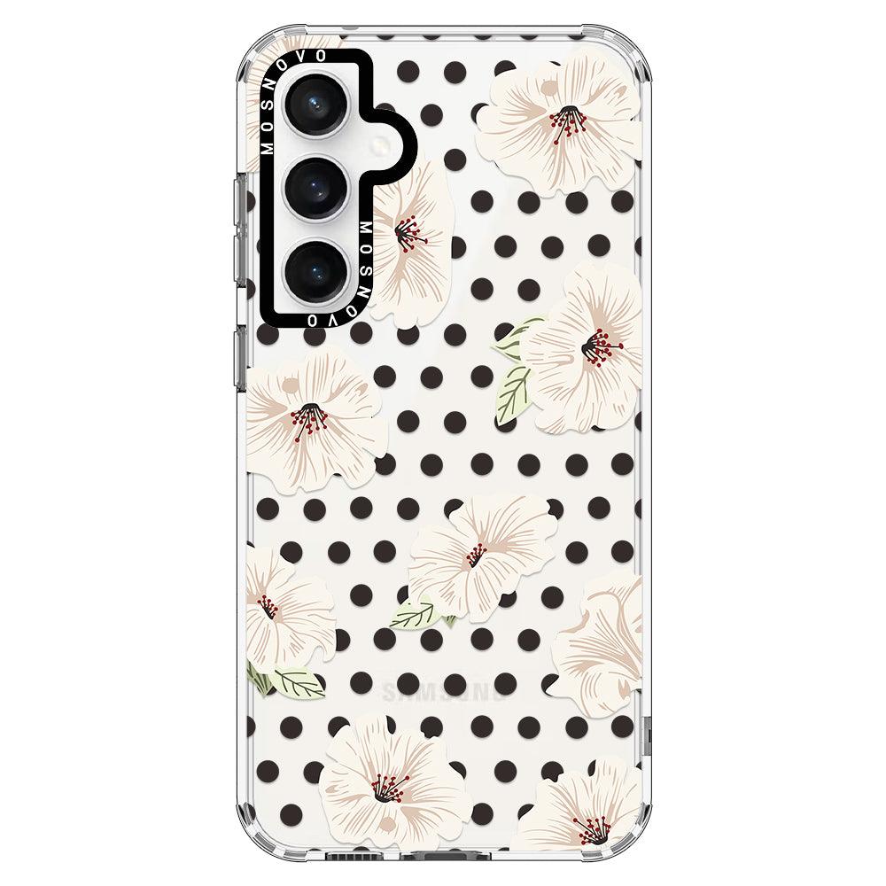 Vintage Hibiscus Flower Phone Case - Samsung Galaxy S23 FE Case