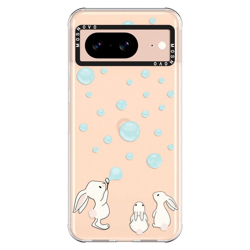 Bunny Blow Bubble Phone Case - Google Pixel 8 Case - MOSNOVO