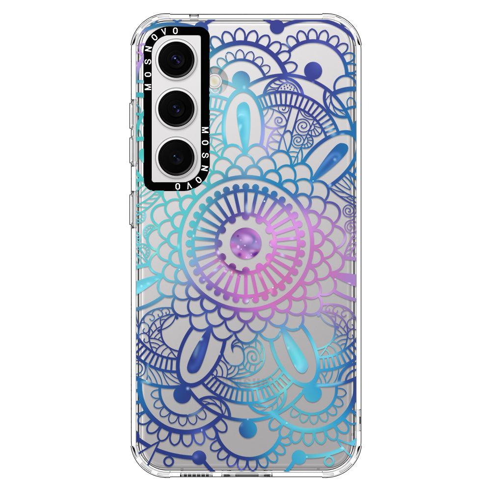 Violet Blue Mandala Phone Case - Samsung Galaxy S24 Plus Case - MOSNOVO