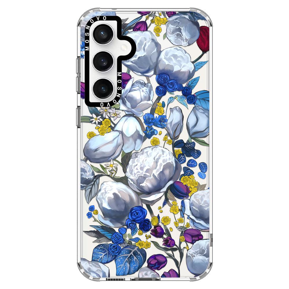 Purple Blue Floral Phone Case - Samsung Galaxy S23 FE Case