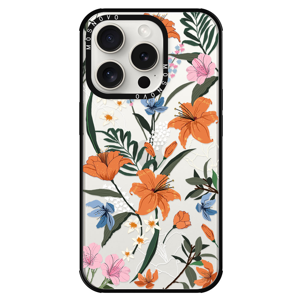 Lily Garden Phone Case - iPhone 15 Pro Case - MOSNOVO