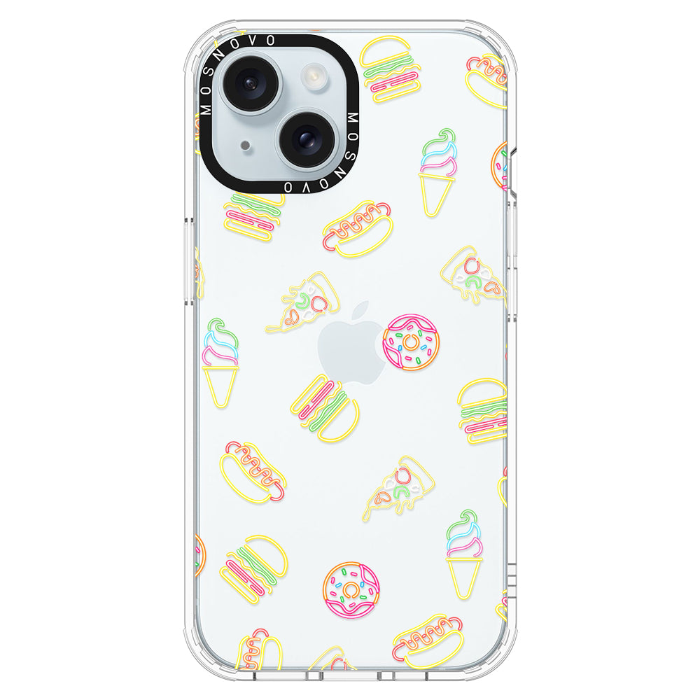 Neon Burgers Phone Case - iPhone 15 Case - MOSNOVO