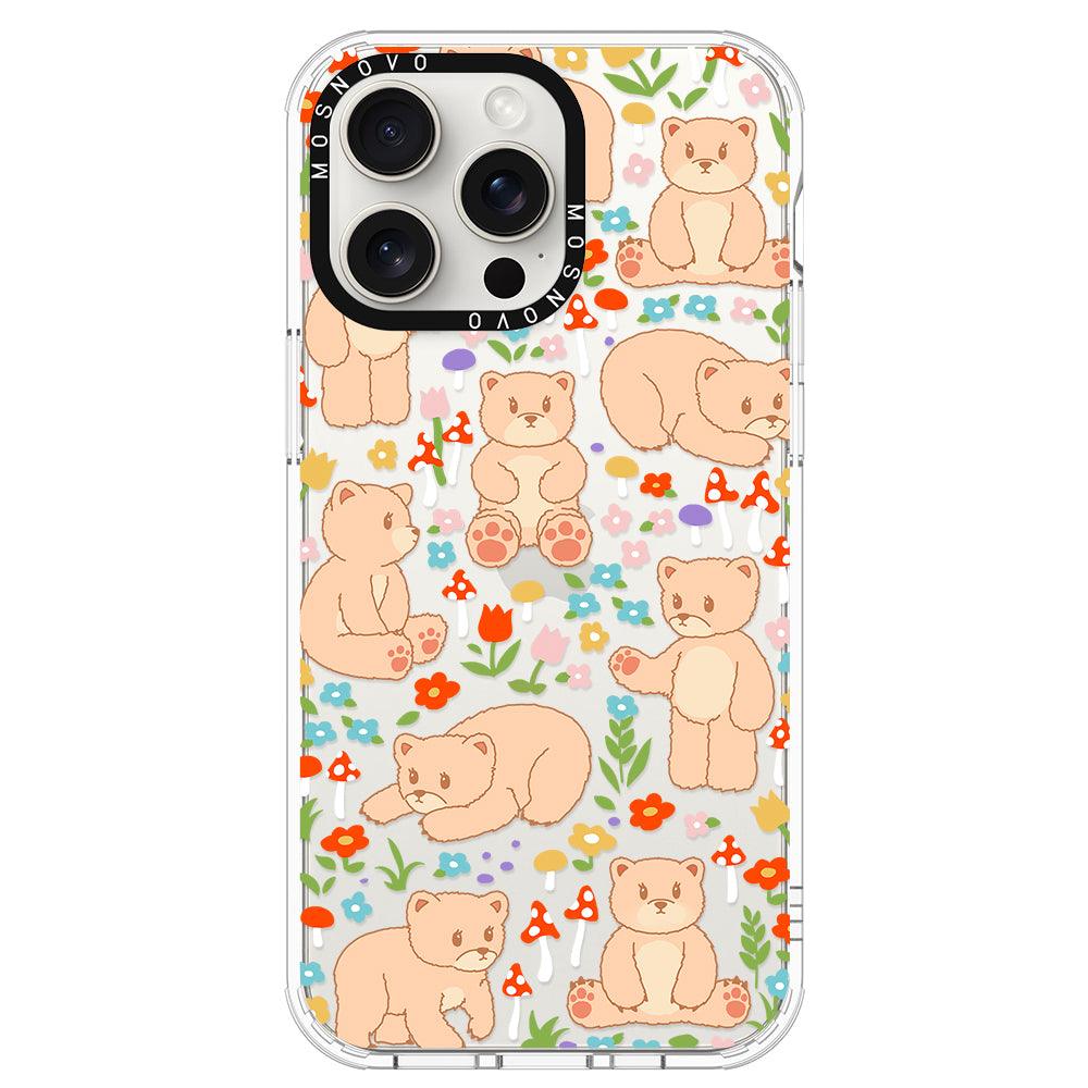 Cute Bear Phone Case - iPhone 15 Pro Max Case - MOSNOVO