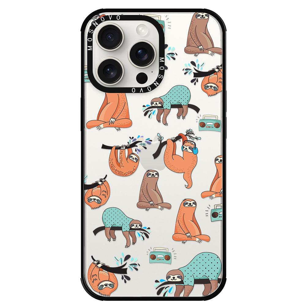 Musical Sloth Phone Case - iPhone 15 Pro Max Case - MOSNOVO