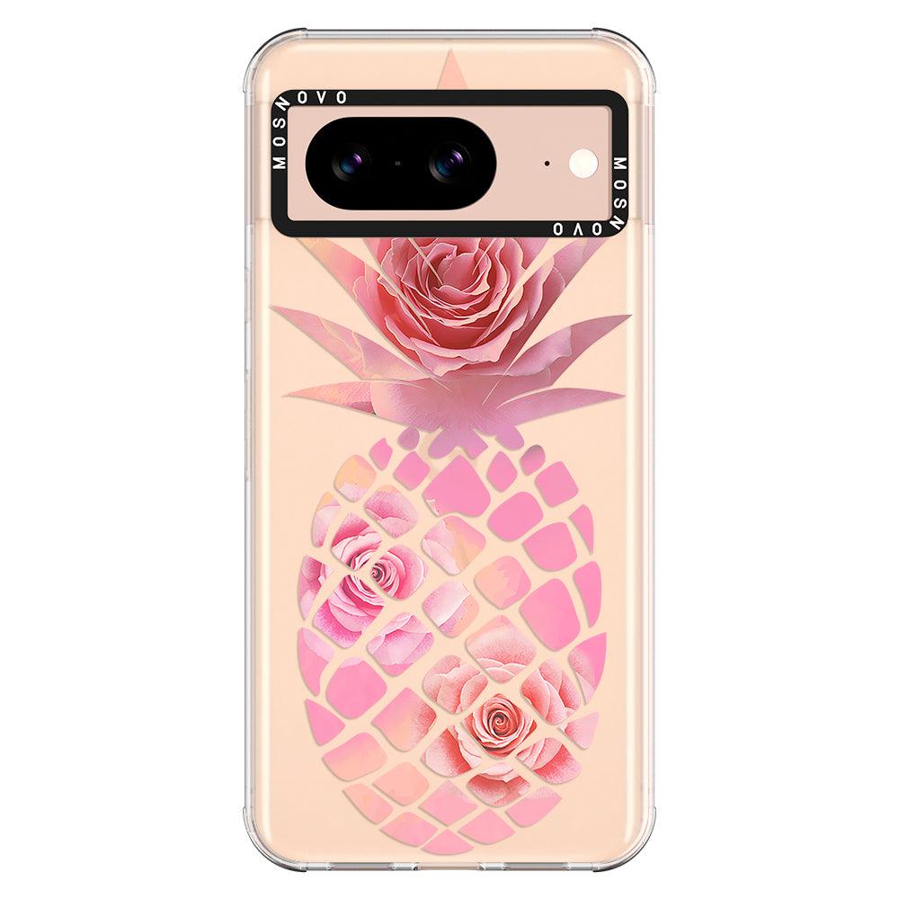 Pink Floral Pineapple Phone Case - Google Pixel 8 Case - MOSNOVO