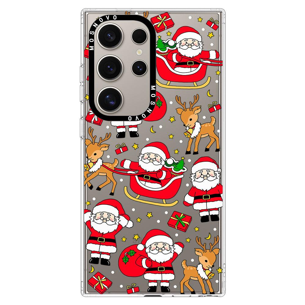 Cute Santa Claus Deer Phone Case - Samsung Galaxy S24 Ultra Case - MOSNOVO