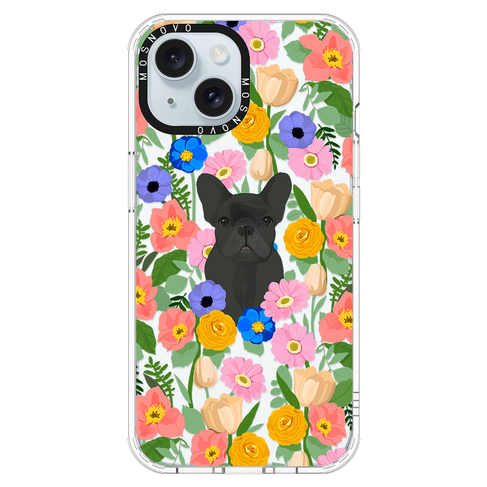 French Bulldog Garden Phone Case - iPhone 15 Case - MOSNOVO