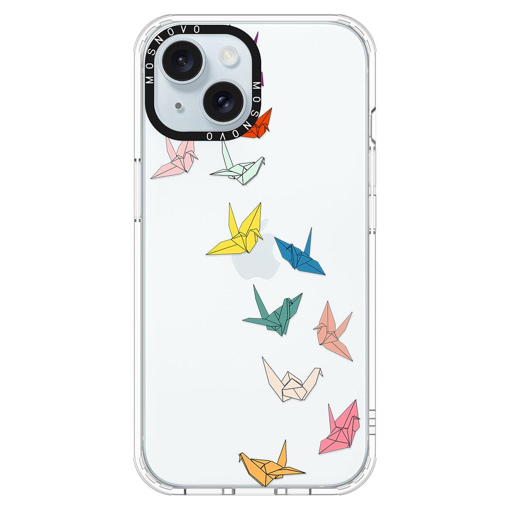 Paper Crane Phone Case - iPhone 15 Case Clear