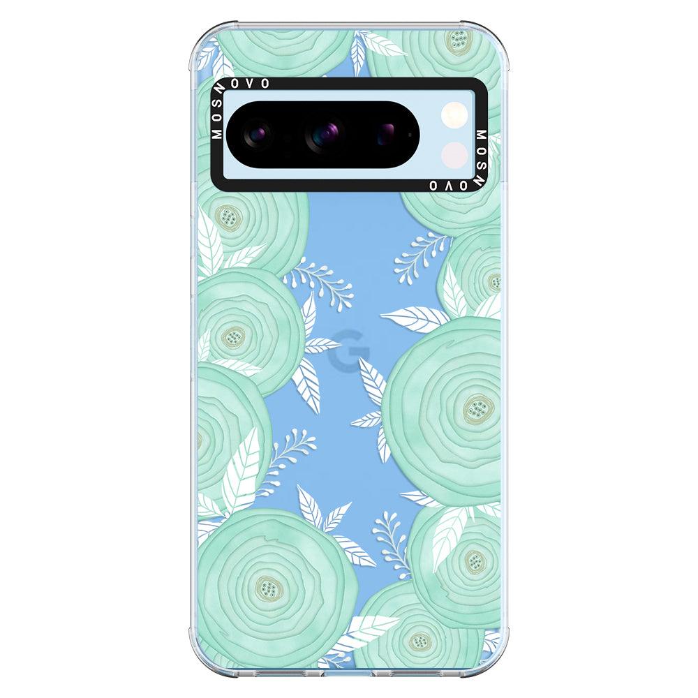 Mint Flower Phone Case - Google Pixel 8 Pro Case - MOSNOVO