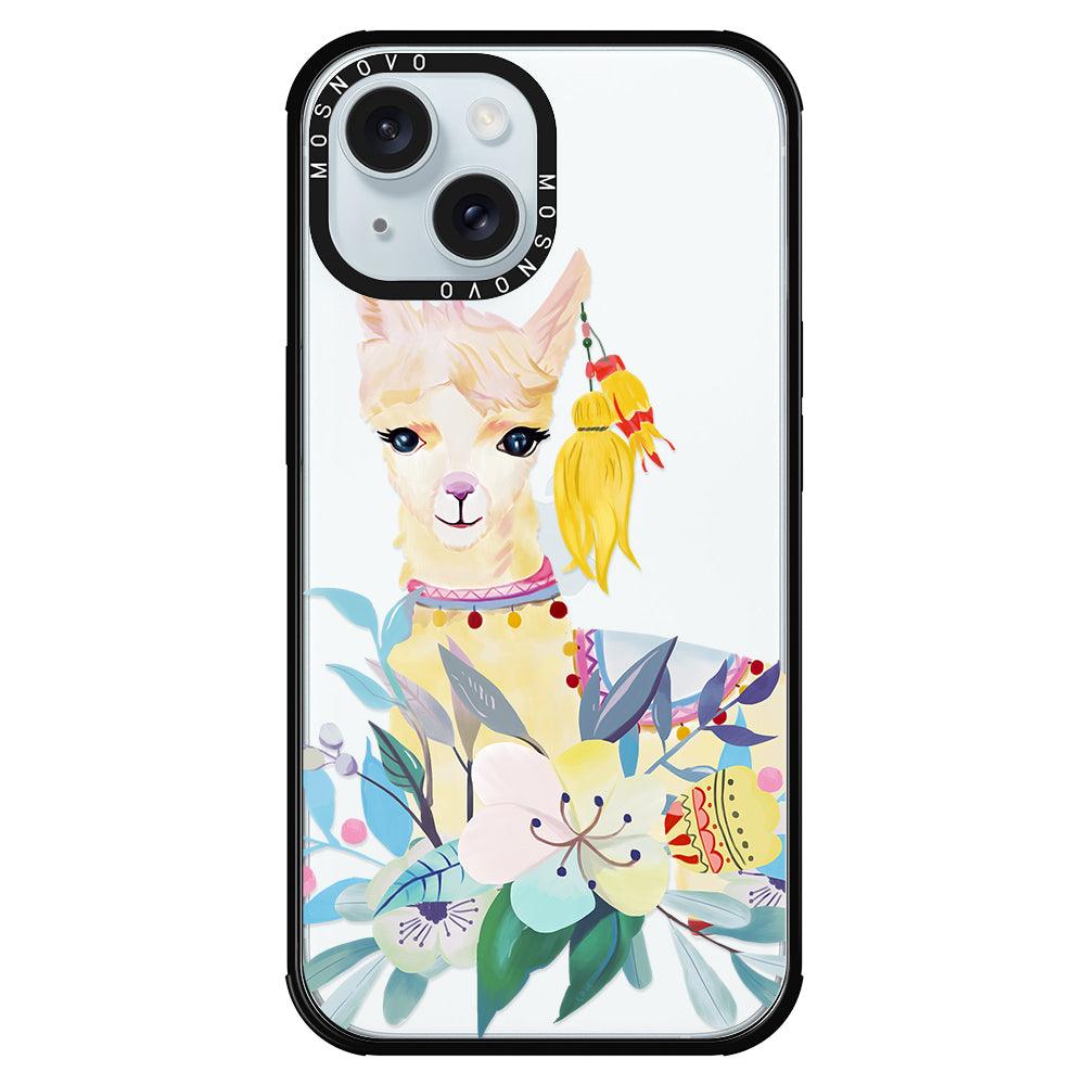 Boho Llama Phone Case - iPhone 15 Plus Case - MOSNOVO