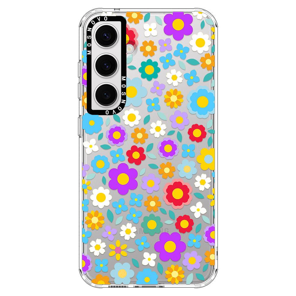 Groovy Floral Phone Case - Samsung Galaxy S24 Plus Case - MOSNOVO