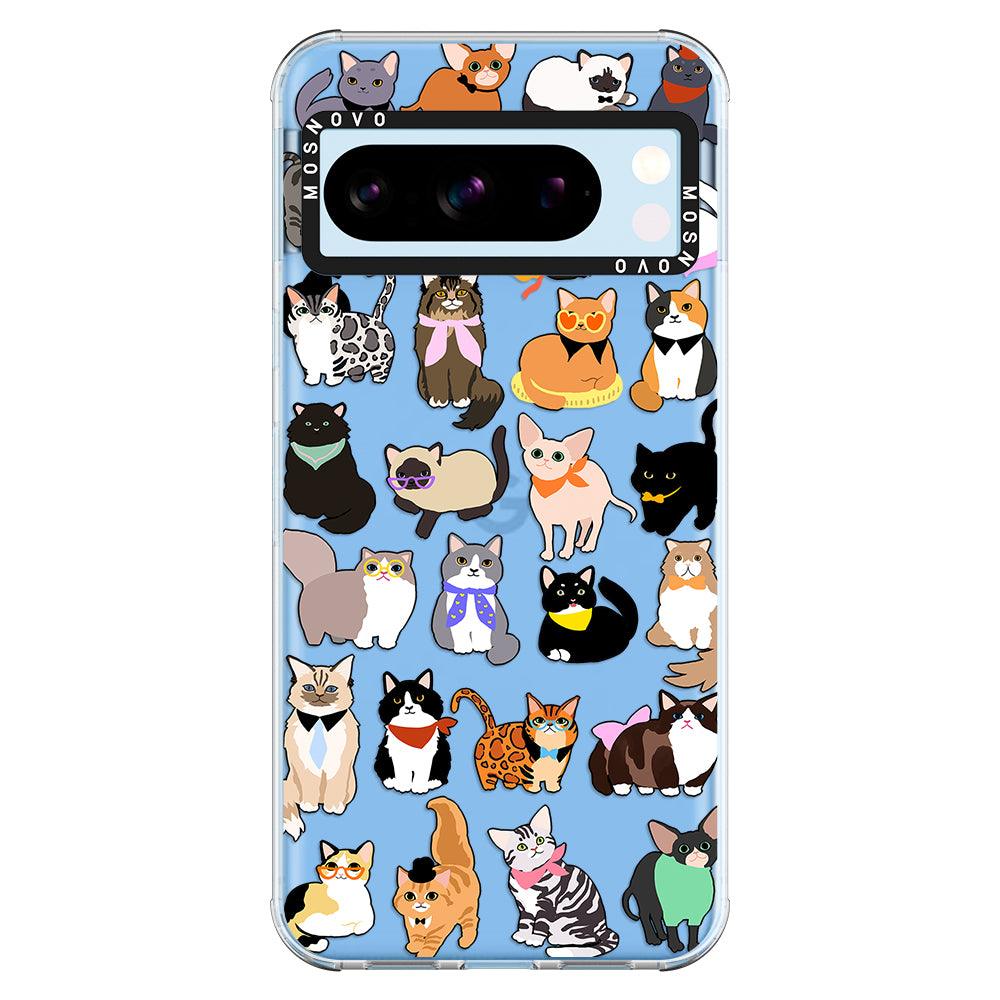 Cute Cat Phone Case - Google Pixel 8 Pro Case - MOSNOVO