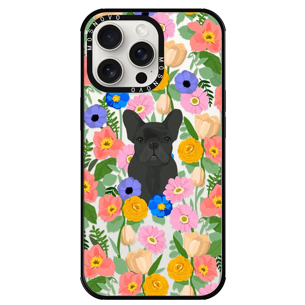 French Bulldog Garden Phone Case - iPhone 15 Pro Max Case - MOSNOVO