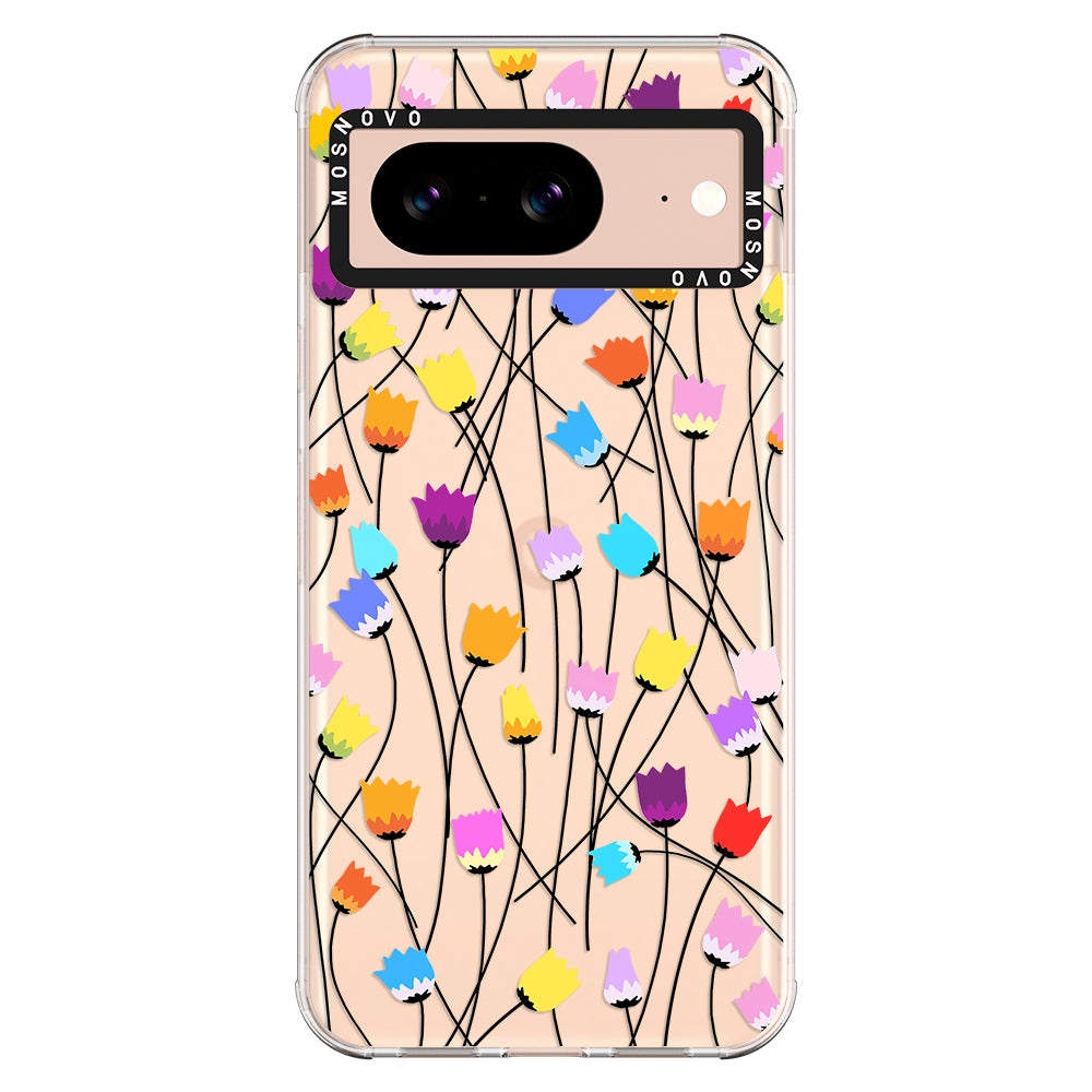 Tulips Bloom Floral Phone Case - Google Pixel 8 Case - MOSNOVO