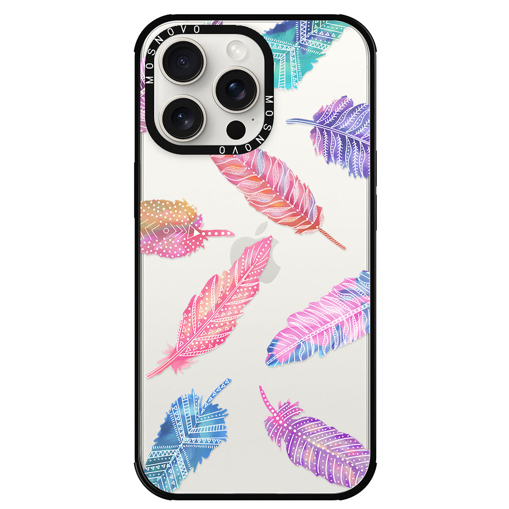 Tribal Feathers Phone Case - iPhone 15 Pro Max Case - MOSNOVO