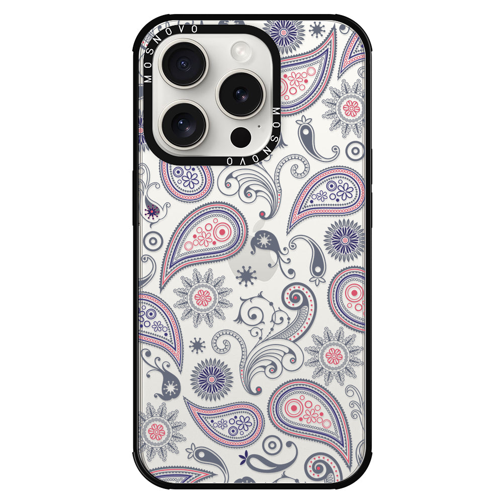 Paisley Phone Case - iPhone 15 Pro Case - MOSNOVO